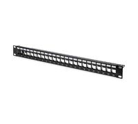 PANNELLO PATCH PANEL MODULARE 24 PORTE 1U SCHERMATO PER MODULI KEYSTONE - RETE E