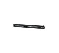 Pannello Patch Panel per Rack 19" Altezza 1HE STP 24 posti RJ45 cat. 6 Nero