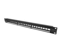 MACH POWER PANNELLO PATCH 24 PORTE MODULARE VUOTO PER RACK 19" BLACK (AR-PP24M)