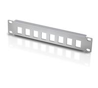 Techly Professional Pannello Patch 10'' 1 HE 8 posti per Frutti Keystone Grigio