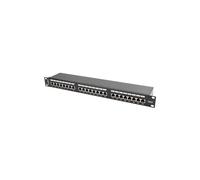 Pannello patch RACK 19 cat.6 24p FTP 1U nero PPS6-1024-B