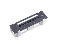Pannello Patch un 8 Porte per Cat. 6 Supporto da Parete nel Plastica Versatile per Data Center per Computer Domestici per il Cablaggio Della Sala