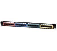 Intellinet Pannello Patch UTP 24 porte Cat.6 Codifica Colorata