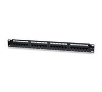 Pannello patch UTP Cat. 6, 24 porte, 19" - Ideale per organizzare connessioni di rete e ottimizzare il cablaggio in ambienti professionali.