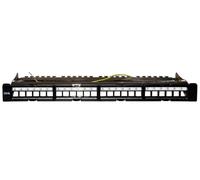 Link Pannello patch vuoto in metallo con frame removibili e barra supporto posteriore per connettori