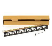 PANNELLO PATCH VUOTO IN METALLO CON FRAME REMOVIBILI CON BARRA SUPPORTO POSTERIORE PER CONNETTORI SCHERMATI CON PRESA A TERRA