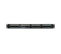 Pannello patch WP 24 porte RJ45 CAT6A UTP - 1U IDC - Colore nero