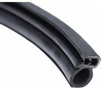 Pannello per bordi con canale a U, in gomma a forma di U, dimensioni 35 mm x 10 mm e 18 mm x 7 mm, lunghezza 2 m, nero ermetico e resistente per superfici pulite (18 mm x 7 mm x 2 m) (18 mm x 7 mm x 2