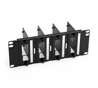 Pannello per montaggio su rack 2U da 10" per 4 x Raspberry Pi 5/4B/3B+/3B - Doppio lato e SSD Ready - Piastra di montaggio in metallo con staffe rimovibili - per DeskPi RackMate e rack da 10"