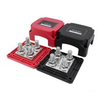 Pannello per sbarra collettrice marina da 400 A con terminali M10 per camper, barche e camion, 12 V-48 V CC, accessorio per morsettiera per la distribuzione della batteria, nylon rinforzato e rame