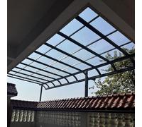 Pannello per tetto in policarbonato trasparente, facile da tagliare e piegare, ideale per terrazze, tende da sole e partizioni, 155 x 900 cm, soluzione di copertura esterna durevole