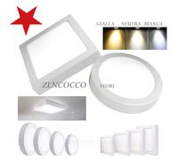 PANNELLO PLAFONIERA FARETTO LED ROTONDO QUADRATO 6W 12W 18W 25W DA ESTERNO