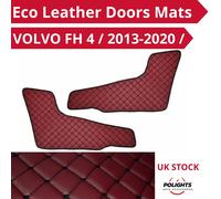 Pannello porta tappetini in ecopelle italiana x2 colore rosso per camion VOLV...