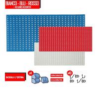 Pannello Portautensili Porta Utensili Forato Accessori Officina Garage 100x50 cm