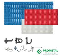 PANNELLO PORTAUTENSILI PORTA UTENSILI FORATO OFFICINE GARAGE CON/SENZA GANCI