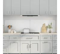 Pannello posteriore da cucina, 2 pezzi, trasparente, 100 x 50 cm, in vetro temprato per resistenza al calore fino a 240 °C, moderna piastra paraschizzi dal design sottile