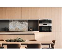 Pannello posteriore da cucina composito da parete in cemento con fessure, 100 x 60 cm, paraspruzzi da cucina per lavello, qualità premium, alluminio Dibond, spessore 3 mm, prodotto in EU, con colla