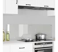 Pannello posteriore da cucina in vetro temperato, 2 pezzi, trasparente, 70 x 40 cm, moderno pannello posteriore in vetro con proprietà resistenti al calore, superficie facile da pulire per un elegante