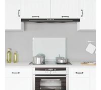 Pannello posteriore da cucina in vetro temperato, 70 x 50 cm, paraspruzzi trasparente, resistente al calore fino a 240 gradi, più resistente ai graffi rispetto al vetro normale, facile da pulire e non