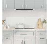 Pannello posteriore da cucina trasparente, 2 pezzi, in vetro temperato, 70 x 40 cm, come paraspruzzi, resistente agli urti e al calore fino a 240 °C, facile pulizia e montaggio con accessori.