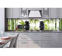 Pannello posteriore della cucina composito Zen Pietre 260 x 60 cm | Paraspruzzi cucina per lavello | Qualità premium in alluminio Dibond, spessore 3 mm - Made in EU | Include colla