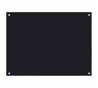Pannello posteriore per cucina, nero, 80 x 60 cm, in vetro temperato, di alta qualità, per angolo cottura e paraspruzzi, durevole e facile da pulire