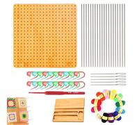 Pannello posteriore per uncinetto, blocco di legno, 9,25 x 9,25 cm, fatto a mano, quadrato, blocco di legno, grande pratico kit di blocco per allungare progetti all'uncinetto, lavori artigianali