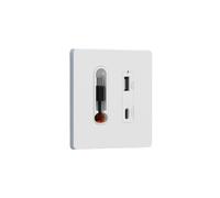 Pannello Presa Intelligente Universale da Parete EU PD 20W USB A con Porte di Ricarica Rapida per Android Type-C e Cavo Retrattile per La Casa A