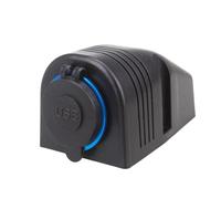 Pannello presa USB - Hardware per montaggio su cruscotto, configurazione a 1/2/3 fori - Stile superficie a filo, doppia porta di ricarica con compatibilità 12 V, polimero ABS rinforzato - per auto e i