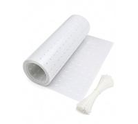 Pannello Privacy Balcone Forato con Fascette,Schermo Tagliabile per Ringhiera, Giardino, Terrazza, Finestra, Scaffale Piante e Patio,Spessore 0,5 mm(Milk,90x300cm/35.4x118.1in)
