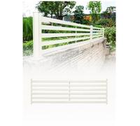Pannello privacy in alluminio per giardino, terrazza e cortile | Divisorio esterno e schermo balcone, H 25,6/51,2/76,8 cm, L 90/120/150 cm(Milk,150x25.6cm)