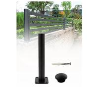 Pannello privacy in alluminio per giardino, terrazza e cortile | Divisorio esterno e schermo balcone, H 25,6/51,2/76,8 cm, L 90/120/150 cm(Black,8x76.8 cm)