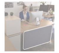 Pannello privacy per scrivania da ufficio, divisorio acustico commerciale, schermo privacy sotto la scrivania per postazioni di lavoro seduti, 35 x 155 cm