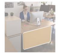 Pannello privacy per scrivania da ufficio, divisorio acustico commerciale, schermo privacy sotto la scrivania per postazioni di lavoro seduti, 35 x 155 cm