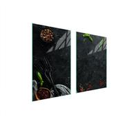 PANNELLO PROTETTIVO IN VETRO PER CUCINA 65x52 ARDESIA