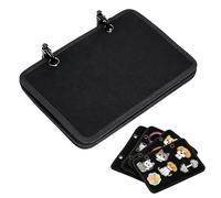 Pannello Raccolta Patch Militari Tattici, 4 Pagine Flippage Patch Book Holder Mini Pannello con Fibbie A D Rimovibili, con in Occhielli per Emblema Morale Da Combattimento, Nero