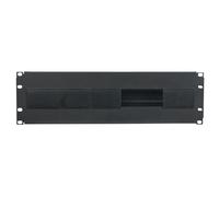 ✔️ PANNELLO RACK 19" 3U 3 UNITà NERO INTERRUTTORI DIFFERENZIALE TERMICO DIN