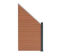 Pannello Recinzione Angolare 180x100cm Marrone PVC WPC