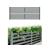 Pannello Recinzione in Alluminio, Frangivista da Giardino e Terrazza | Un modo pulito for estendere i muretti e definire le aree esterne(Grey,120x51.2 cm/3.94x1.68 ft)