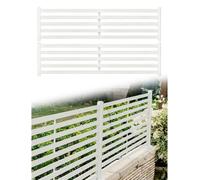 Pannello Recinzione in Alluminio, Frangivista da Giardino e Terrazza | Un modo pulito for estendere i muretti e definire le aree esterne(Milk color,120x51.2 cm/3.94x1.68 ft)
