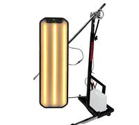 Pannello riflettente per lampada a LED PDR, strumenti per la riparazione di ammaccature, luce PDR resistente con supporto regolabile, 2 modalità di illuminazione(Black)