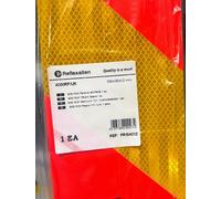 Pannello rifrangente Motrice lungo 113cm x 13cm x 1mm omologato giallo rosso