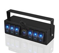 Pannello rocker 6 interruttori USB QC3.0 controllo 12V Offroad 4x4