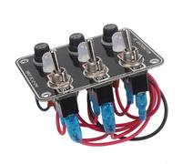 Pannello Rocker Metallico 3 Gang IP66 Impermeabile Marino | 3 interruttori rocker, indicatori LED luminosi, controllo luci ausiliarie, per nebbia, fari, installazione facile