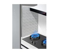 Pannello scudo termico autoadesivo e magnetico - Pannello in alluminio ignifugo for proteggere armadi, pareti e frigorifero dal calore di fornelli/forno, paraspruzzi senza(Magnetic,50x90cm)