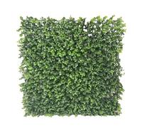 Pannello Siepe Finta Artificiale con Foglie Copri Ringhiera Verde Recinzione Edera Finta da Parete Giardino Muro Ornamentale Siepe Balcone Misura 50x50 cm Foglie Bosso