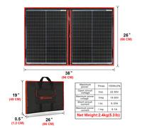 Pannello Solare 100W 150W 200W 300W Monocristallino per Camper e Viaggi Off-Grid