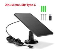 Pannello solare 10W 5V 2 in1 Micro USB + pannelli solari di tipo C.