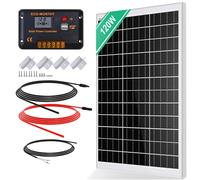 Pannello solare 120W kit camper roulotte, regolatore, cavi, staffe