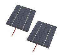 Pannello Solare, 2 Pezzi 2W 12V 110x136 Mm Caricatore di Pannello Solare in Silicio Policristallino, Generatore Ad Alta Efficienza con Filo Elettronico per Telefono, Tablet e Altro Dispositivo